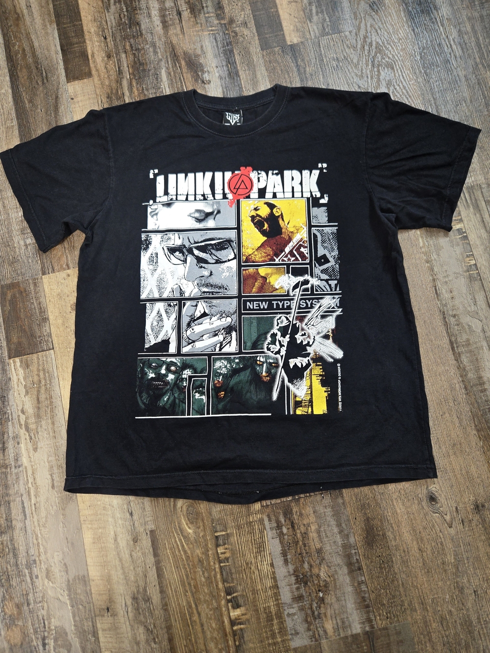 Vintage Linkin Park Zombies Hybrid Theory Black Graphic Short Sleeve Band Tee